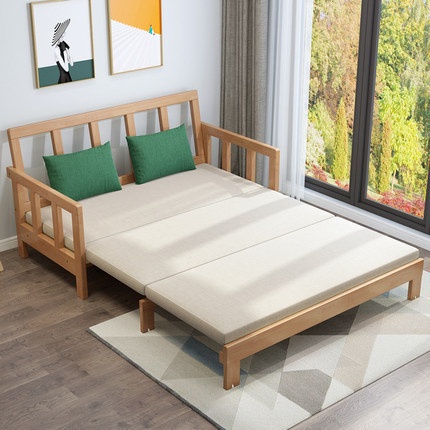[HOT]Giường Sofa Gấp Gọn Thông Minh Hai Trong Một - Giường Sofa  Đa Năng - Giường Gỗ Gấp Gọn - Sofa giường kéo-(KÈM ĐỆM)