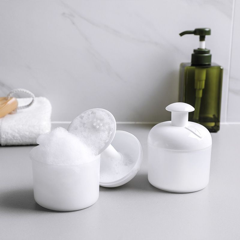 Cốc tạo bọt sữa rửa mặt chuyên dụng màu trắng 7.8x11cm