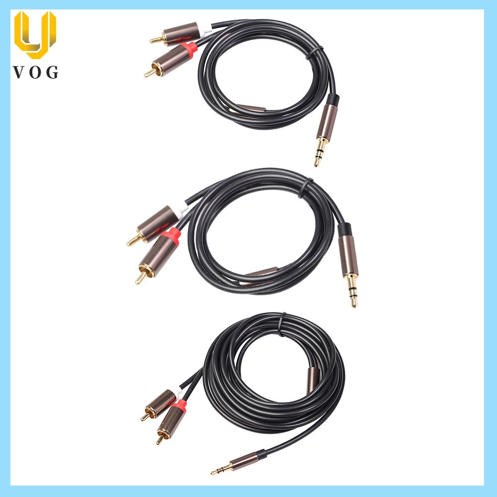 Dây Cáp Âm Thanh 3.5mm 3.5 jack Sang 2 rca 1 / 8 inch male Sang 2 rca male