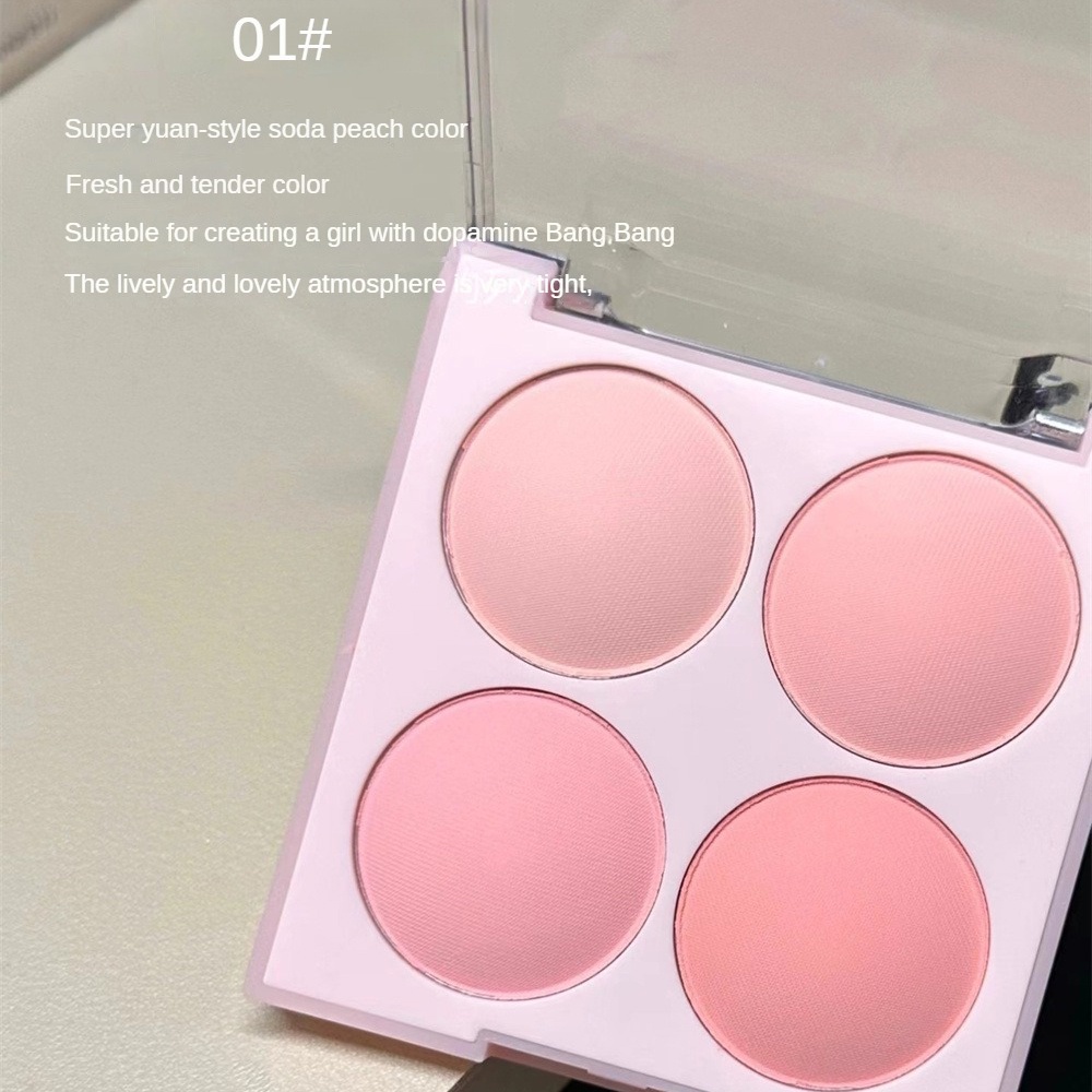 4 Màu/bộ Kapeine Blush Mở Rộng Màu Rouge Sáng Tự Nhiên Lâu Dài Phấn Má Hồng Bóng Màu Cao Hoàn 1 Cái * KÍNH