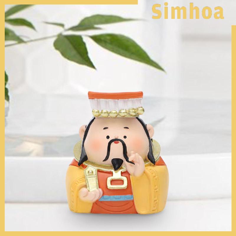 Tượng Thần Tài mini Dễ Thương Bằng Nhựa resin Để Bàn Trang Trí Nhà Cửa / Văn Phòng / Lễ Hội