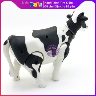 🐄 hộp đồ chơi mô hình bò sữa chạy pin có đèn nhạc 333-33