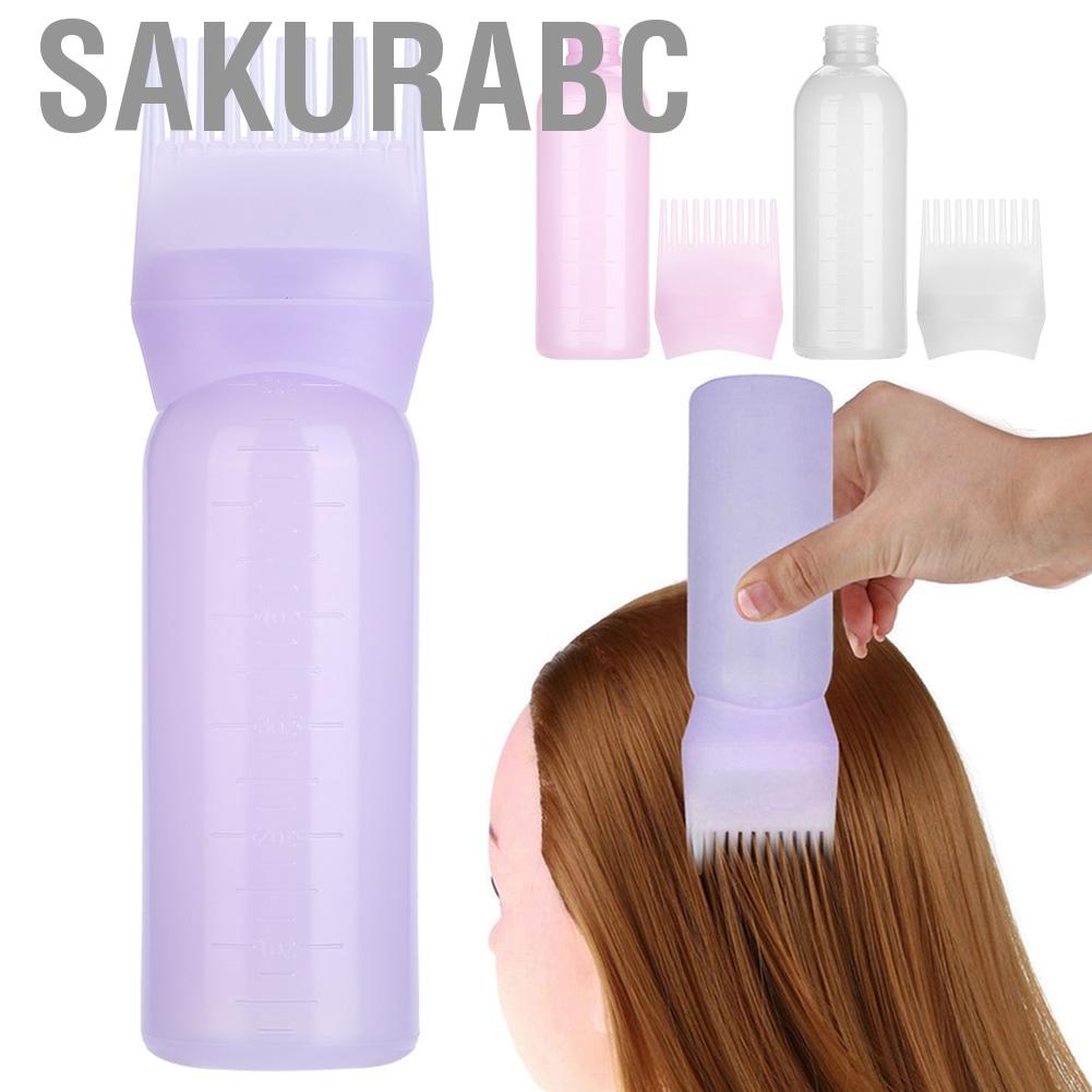 Sakurabc 160ml Hair Dyeing Bottle Brush Shampoo Color Oil Comb Applicator Tool P HPT