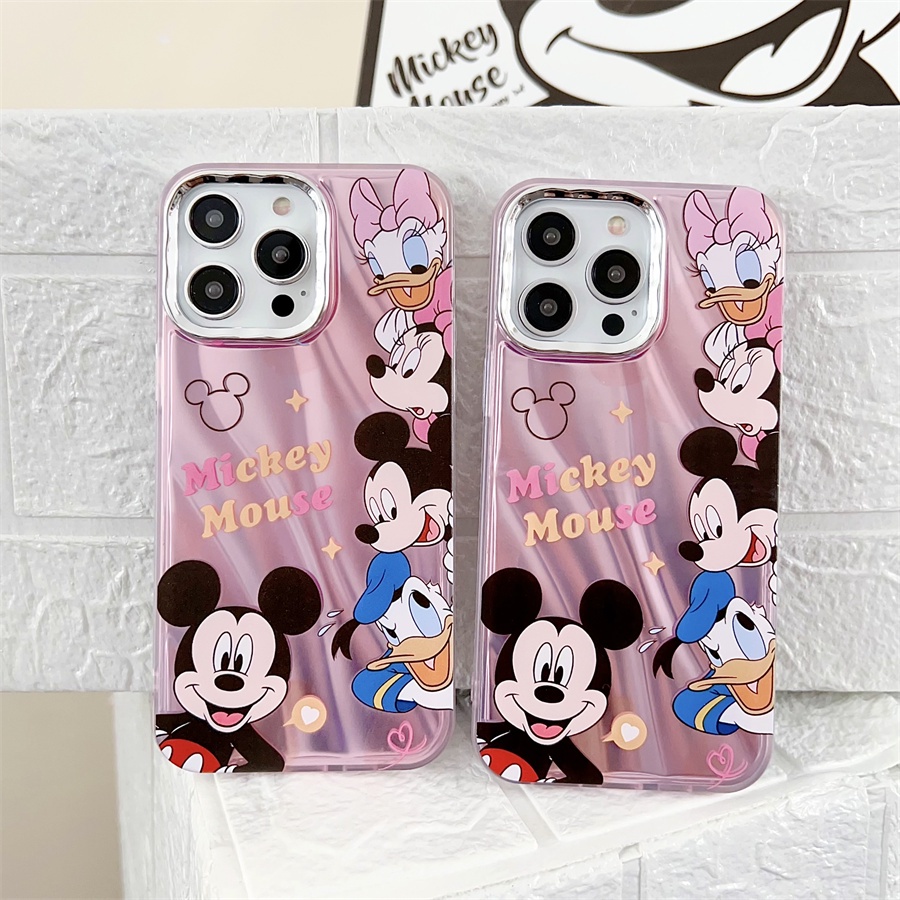 Ốp Điện Thoại Hình Chuột mickey minnie Vịt donald Cho iphone 15 pro max 14 pro max 13 pro max 12 pro max 11