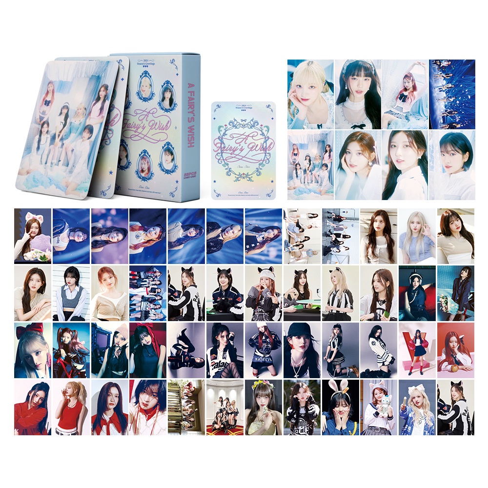 IVE Album 2024  A Fairy's Wish Photocard Lomo Card Postcard 55 chiếc / hộp