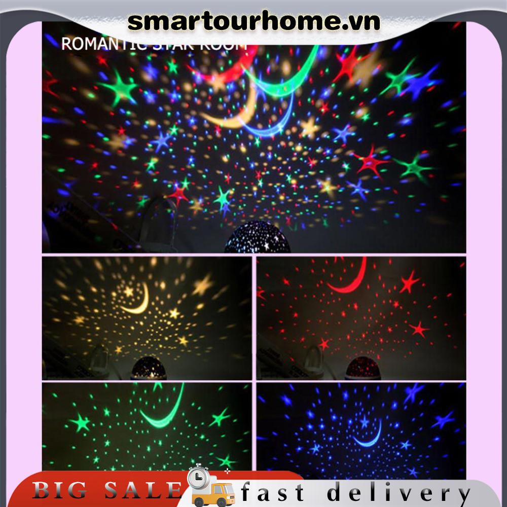 Đèn led Xoay Tròn Hình Ngôi Sao Cho Sân Khấu Tiệc dj Có Cổng Sạc usb