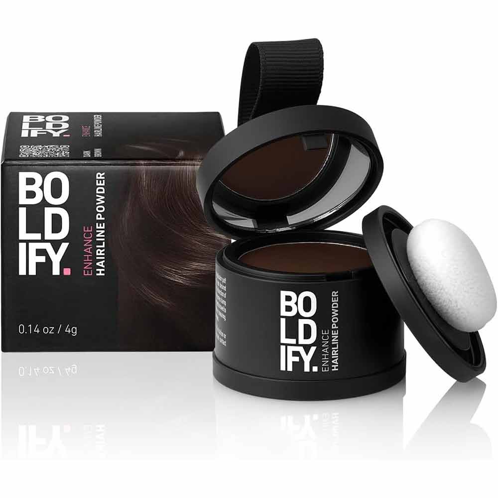 BOLDIFY Hairline Powder Instantly Conceals Hair Loss, Root Touch Up Hair Powder, Hair Toppers for Women & Men, Hair Fibe
