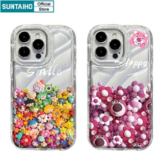 Suntaiho ốp lưng đẹp In Hình Gấu Dâu Tây Ốp Điện Thoại tpu Mềm Trong Suốt Chống Sốc Cho iphone 15 14 12 13 11 pro max ip 7 8 plus x xs xr xsmax