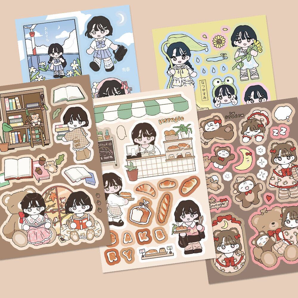 Nhãn Dán Trang Trí Giáng Sinh Họa Tiết Hoạt Hình Dễ Thương