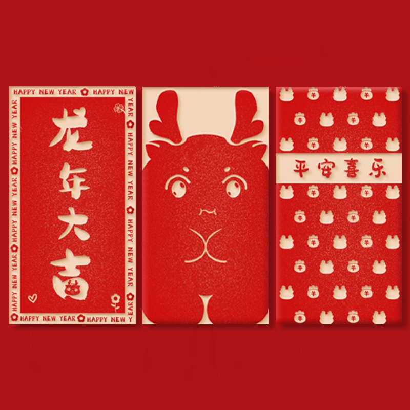 Set 10 Bao Lì Xì Đỏ May Mắn Cho Năm Mới 2024