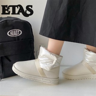 Giày Bốt Đi Tuyết Đế Phẳng Lót Nhung cotton Giữ Ấm Phong Cách Hàn Quốc Thời Trang Mới Cho Nữ