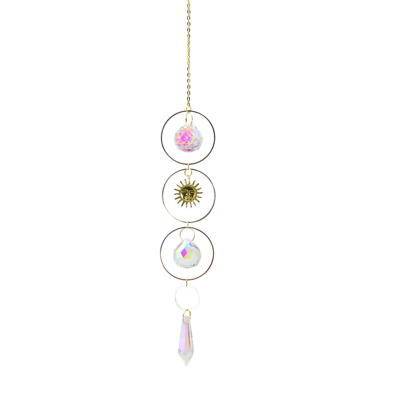 Crystal Ball Suncatcher Prism Rainbow Wind Chime Pendant Hanging Ornament