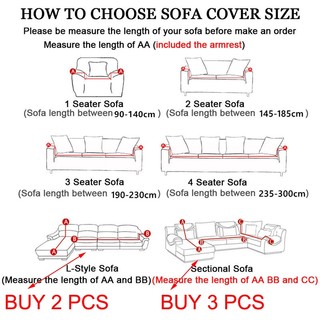 Vỏ Bọc Ghế Sofa Co Giãn, Vỏ Bọc Ghế Sofa 1/2/3/4 Chỗ Chữ L, Dày Dặn Chống Trượt Tiện Dụng