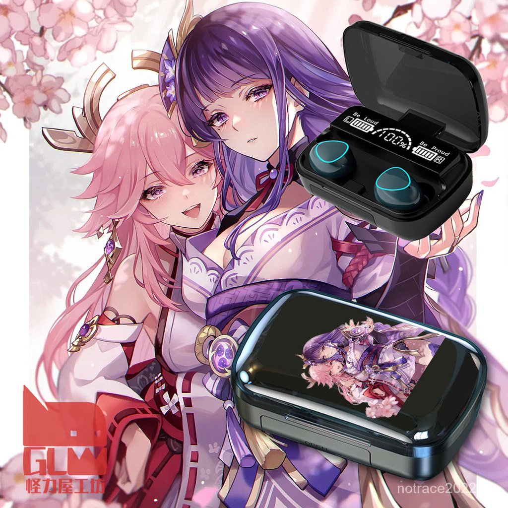 ★Genshin Impact★Tai Nghe Chụp Tai bluetooth Không Dây Có Màn Hình Kỹ Thuật Số