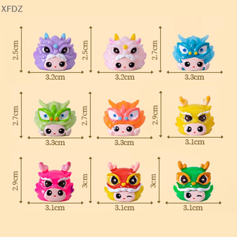 Tượng Rồng Hoạt Hình mini Bằng Nhựa resin Để Bàn Trang Trí Phong Cảnh Năm Mới