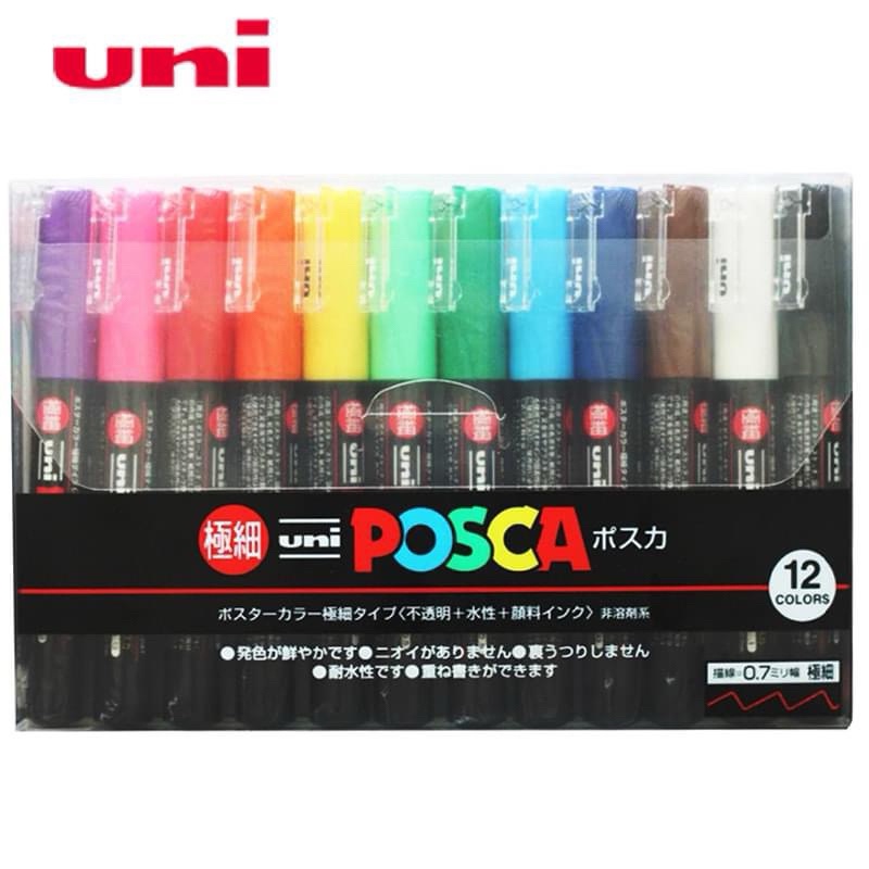 8 Uni Posca Paint Markers, 3M Fine Posca Markers with Reversible