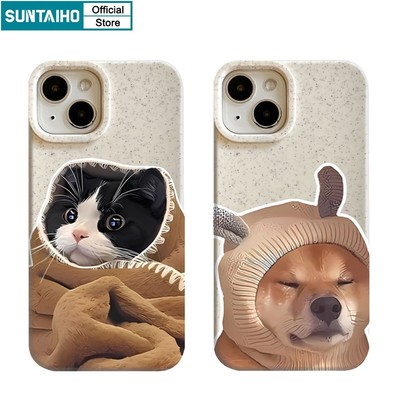 Suntaiho Ốp Điện Thoại tpu Dẻo Họa Tiết Chú Chó / Mèo Cho iphone 15 14 12 13 11 pro max ip 7 8 plus iphon x xs xr xs max