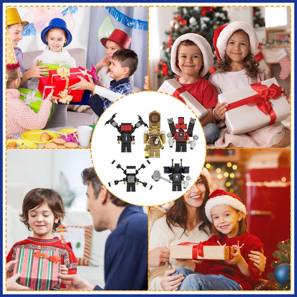 Bộ Đồ Chơi Lắp Ráp Mô Hình toilet man 3d diy Có Thể Tái Sử Dụng