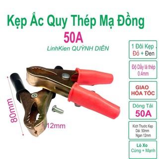 Combo 10 căp kẹp ắc quy 50ampe đỏ đen - linhkienhd