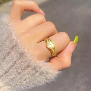 Nhẫn Đồng Hồ Mạ Vàng Cho Cặp Đôi