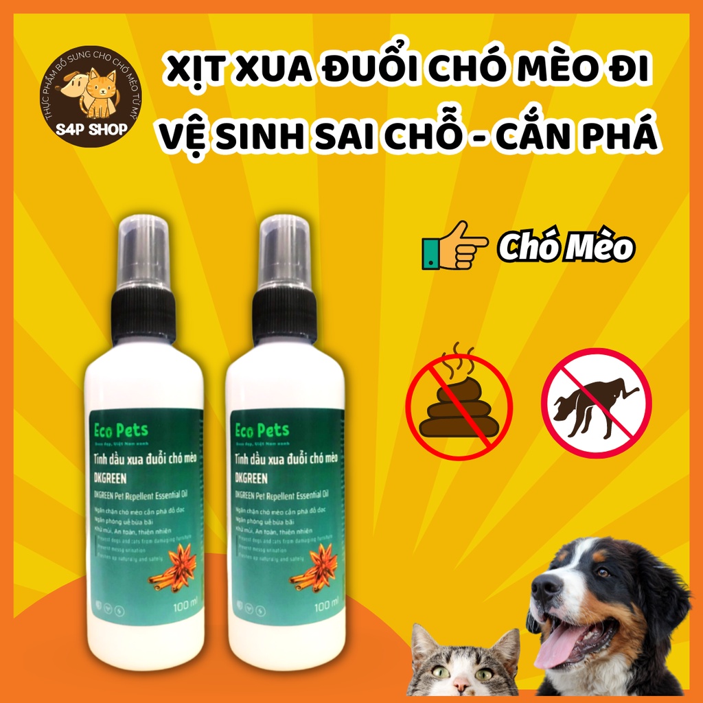 Chai xịt DKGREEN ngăn cản chó mèo phóng uế đánh dấu , đi vệ sinh sai chỗ, cắn phá đồ đạc - 100ML