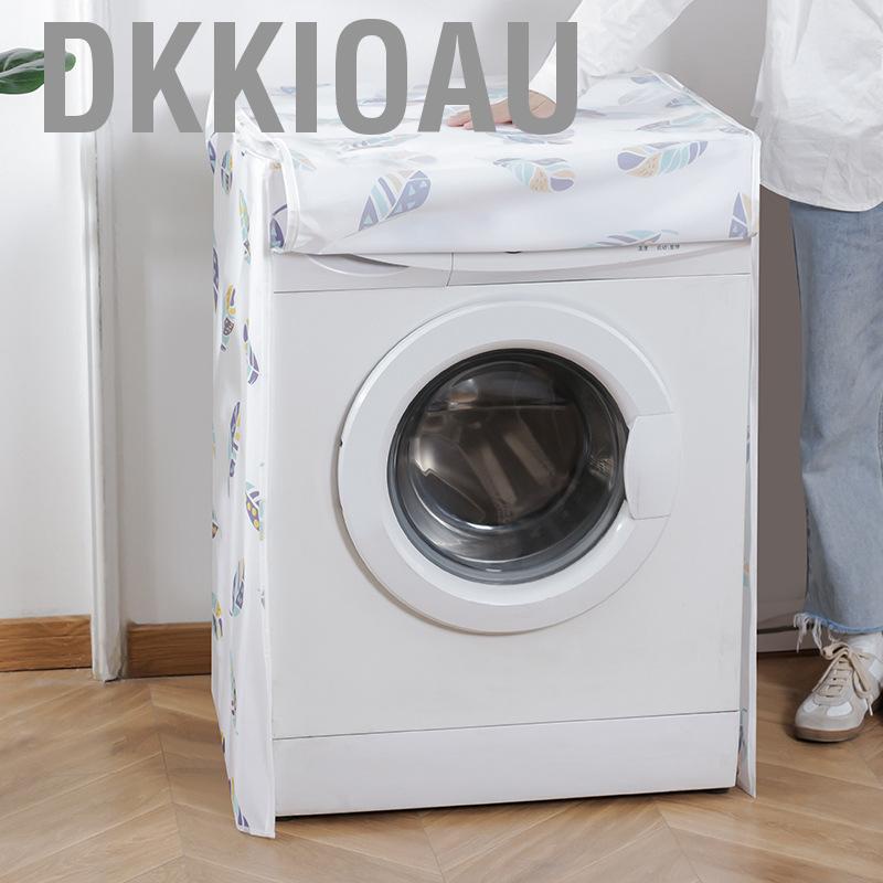 Dkkioau Dust Cover Cartoon Pattern Waterproof UV Resistance Anti Dirty Thickened for 10kg Washing Machine