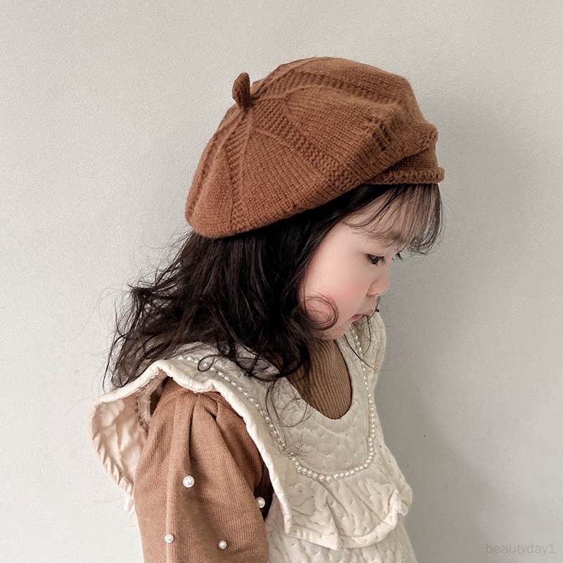 Mũ Nồi Dệt Kim Màu Sắc Ngọt Ngào Thời Trang Thu Đông Cho Bé