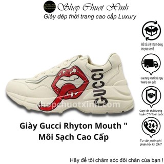 Giày thể thao Gucci nam nữ cao cấp,GC môi sạch siêu xịn full phụ kiện