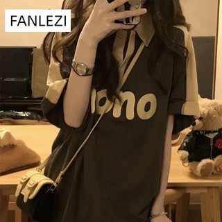 FANLEZI thun áo áo polo  nữ Thời trang hàn quốc A23K03B