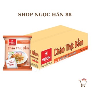 THÙNG 50 GÓI CHÁO THỊT GÀ/SƯỜN/THỊT BĂM/NẤM VIFON CÓ GÓI THỊT 70G