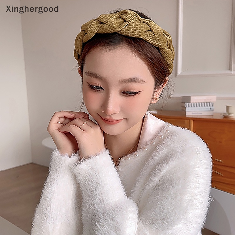 Xinghergood Băng Đô Thắt Nút Chéo Mềm Mại Phong Cách retro Dành Cho Nữ