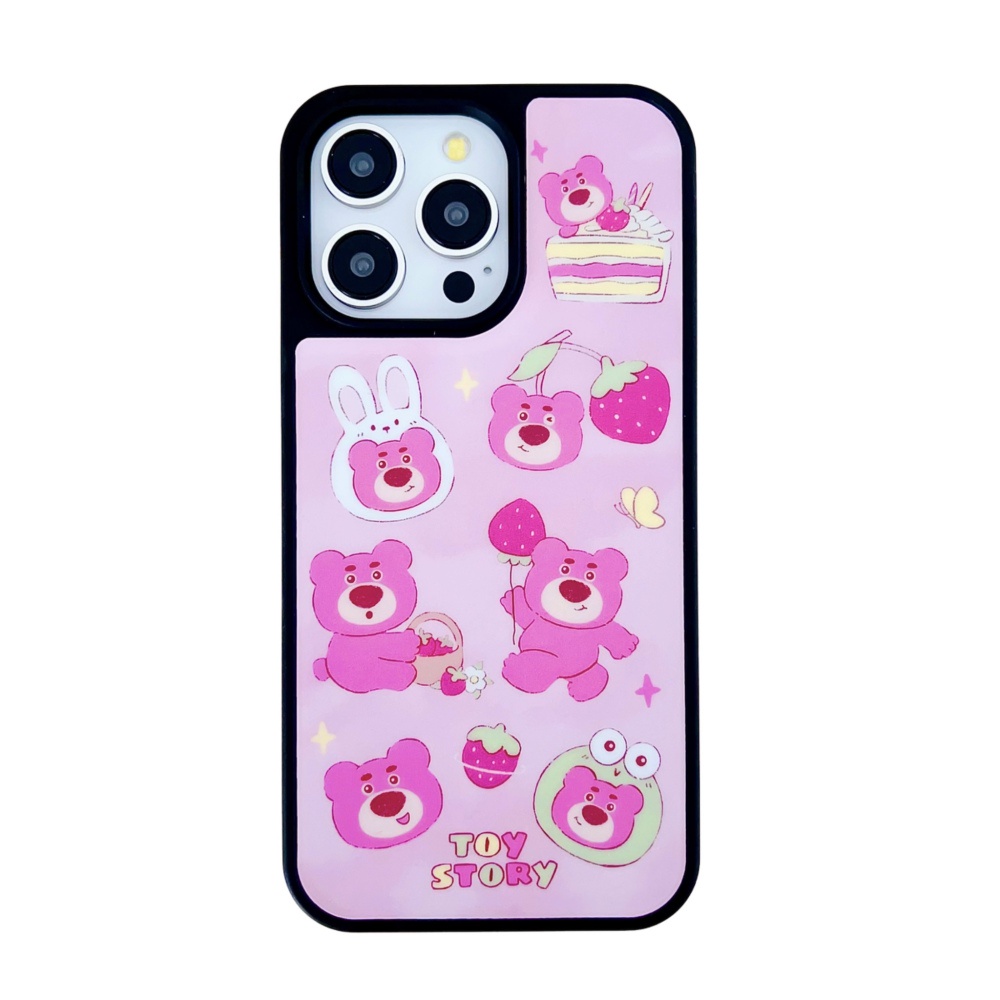 Ốp Điện Thoại Cứng Hình Gấu Hoa Hồng Cho iphone 12 12pro 12promax 13 13pro 13promax 14 14pro 14promax 15 15pro 15promax