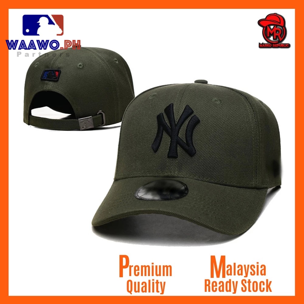 Đội bóng chày MLB NE Major League New York NY Yankees Nữ Đường cong vành Mũ bóng chày Mũ dây đeo có thể điều chỉnh (Xanh lục bảo) nnn