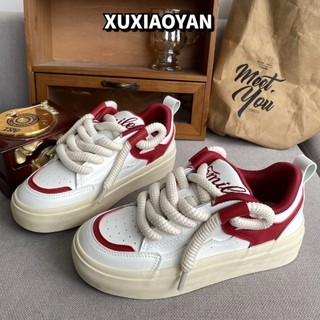 XUXIAOYAN Giày Thể Thao Nữ đáy phẳng Đế Siêu Nhẹ Thoáng Khí Retro Thời Trang Thiết Kế Mới Cho Nữ 33Z080422