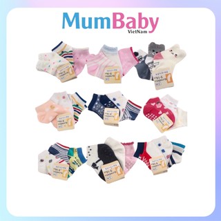 COMBO 3 Đôi Tất cho bé trẻ em xuất khẩu Nhật ELFINDOL chất liệu cotton cao cấp từ 1 đến 5 tuổi MumBaby