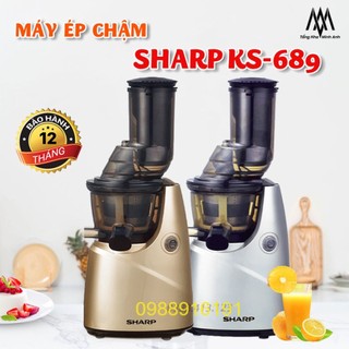 Máy ép chậm sharp ks 689 - ép kiệt bã - cổ phễu to - máy ép trái cây - máy ép hoa quả tốc độ chậm