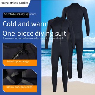 Bộ Đồ Lặn Dày 3MM Toàn Thân Khóa Kéo Trước Chống Tia UV Không Thấm Nước Thời Trang Mùa Đông Cho Nam Và Nữ