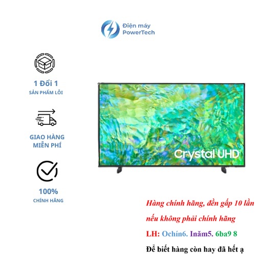 [HÃNG] Tivi Samsung 43 inch Crystal UHD 4K CU8000