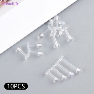 Set 10 khuyên xỏ môi / tai / môi bằng acrylic trong suốt vm