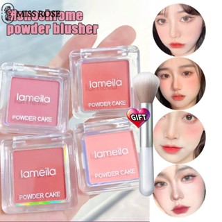  Miss Rose Châu Mỹ Latinh La Monochrome Powder Blusher Pure To Brighten Natural Không Thấm Nước Trang điểm Màu Khỏa Thân Phấn Má Hồng Có độ Bóng Cao Tiệc Sinh Viên Hàng Ngày Phấn Mắt Giá Cả Phải Chăng Rouge + Cọ Miễn Phí 
