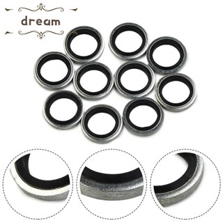 10pcs Washers Sealing Ring Screw Washer Banjo Steel & Rubber 10mm Bolt
