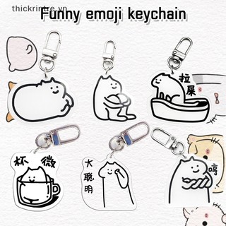 Móc Khóa Hình Mèo Bằng Acrylic Dễ Thương