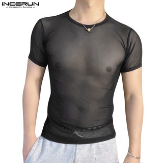 Áo thun INCERUN tay ngắn thời trang dành cho nam
