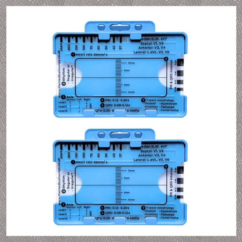 [M G L O] 2 Thước đo ECG 7 bước ECG Thước 7 bước cho Thước đo ECG 7 bước Thước đo ECG, Công cụ đánh 