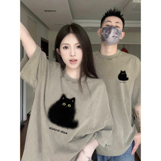 HIIIXIIVI Thương Hiệu Mới 100% Cotton Unisex Áo Thun Nữ Tay Ngắn Nam Nữ Baggy Cổ Tròn Rời In Độc Đáo Cặp Đôi Tee