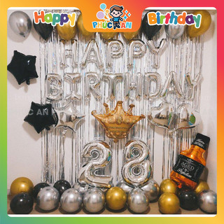 Bóng phao số 40cm đỏ mừng sinh nhật hpbd
