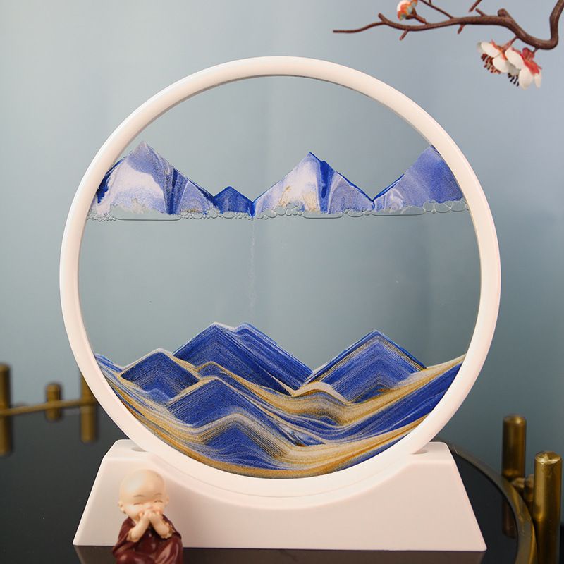 Tranh cát chảy chuyển động 3D trang trí bàn làm việc và phòng khách sang trọng - Không có trục xoay