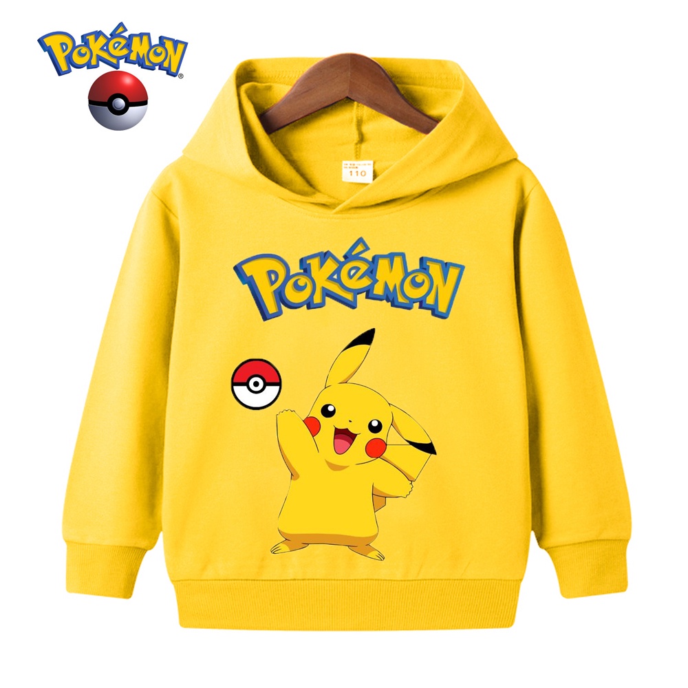 Dễ Thương Áo Hoodie Mỏng In Hình pikachu Đáng Yêu Cho Bé Trai Gái
