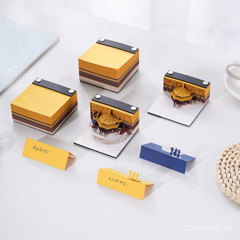 Huatang Giấy Ghi Chú Họa Tiết 3d Ba Chiều Sáng Tạo Tùy Chỉnh