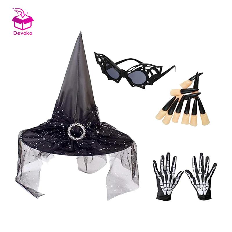 Mũ phù thủy hóa trang halloween DEVOKO cho người lớn